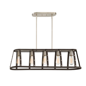 Presidio Five Light Linear Chandelier in Rustique (43|91638-RT)