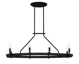 Fiora Eight Light Linear Chandelier in Black (43|92538-BK)