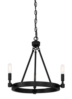 Fiora Three Light Chandelier in Black (43|92583-BK)