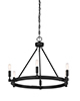 Fiora Six Light Chandelier in Black (43|92586-BK)