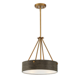 Erba Three Light Pendant in Old Satin Brass (43|D228M-16P-OSB)