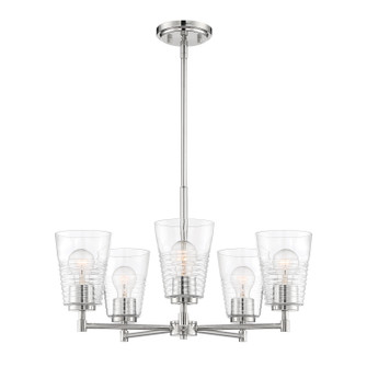 Ingo Five Light Chandelier in Polished Nickel (43|D230M-5CH-PN)