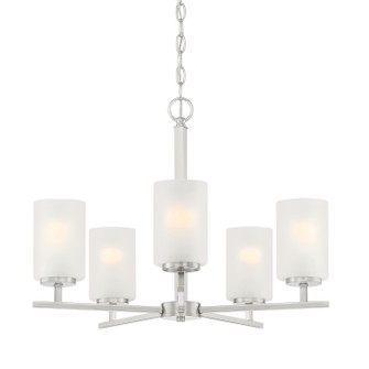 Carmine Five Light Chandelier in Brushed Nickel (43|D239M-5CH-BN)