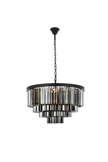 Sydney 17 Light Chandelier in Matte Black (173|1201D32MB-SS/RC)