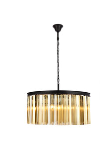 Sydney Eight Light Chandelier in Matte Black (173|1208D31MB-GT/RC)