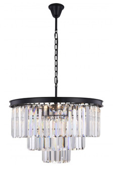 Sydney Nine Light Chandelier in Matte Black (173|1231D26MB/RC)