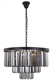 Sydney Nine Light Chandelier in Matte Black (173|1231D26MB-SS/RC)