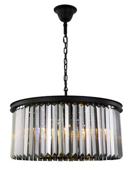 Sydney Eight Light Chandelier in Matte Black (173|1238D31MB-SS/RC)