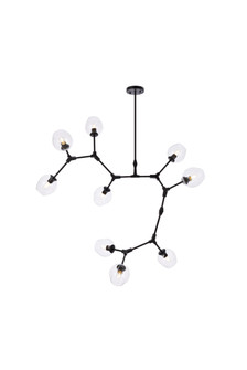 Cavoli Nine Light Chandelier in Black and Clear (173|1712G79BK)