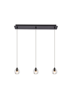 Eren LED Pendant in Black (173|3505D28BK)