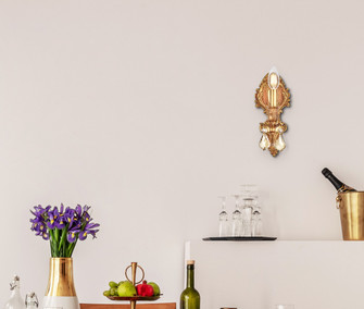 Monarch One Light Wall Sconce in French Gold (173|9601W5FG-GT/RC)