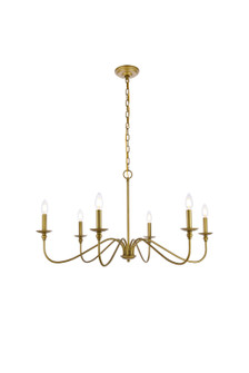 Rohan Six Lights Chandelier in Brass (173|LD5006D36BR)