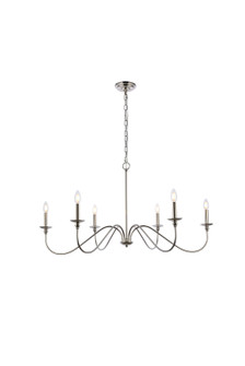 Rohan Six Light Chandelier in Polished Nickel (173|LD5056D42PN)