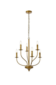 Westley Six Light Pendant in Brass (173|LD7046D24BR)