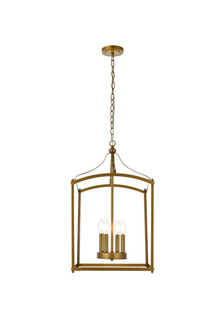 Janet Four Light Pendant in Brass (173|LD7070D15BR)