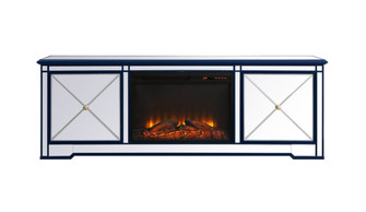 Modern TV Stand with Fireplace in Blue (173|MF60172BL-F1)