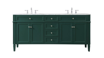 Park Avenue Double Bathroom Vanity in Green (173|VF12572DGN)