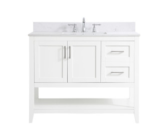 Aubrey Bathroom Vanity Set in White (173|VF16042WH-BS)