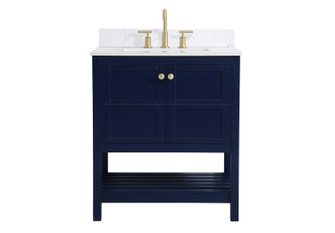 Theo Bathroom Vanity Set in Blue (173|VF16430BL-BS)