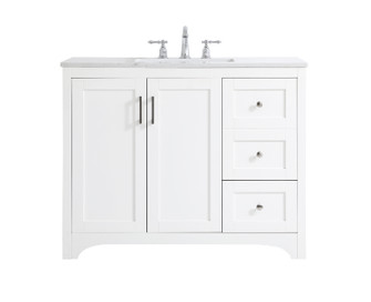moore Single Bathroom Vanity in White (173|VF17042WH)