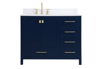 Irene Bathroom Vanity Set in Blue (173|VF18842BL-BS)