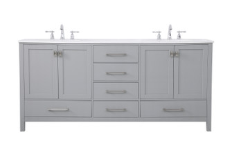 Irene Double Bathroom Vanity in Gray (173|VF18872DGR)