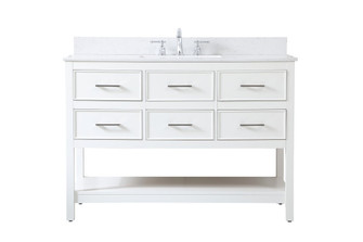 Sinclaire Vanity Sink Set in White (173|VF19048WH-BS)