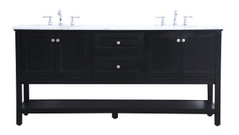 Metropolis Double Sink Bathroom Vanity Set in Black (173|VF27072BK)