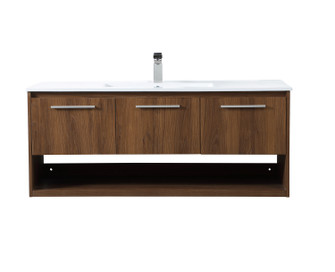 Kasper Single Bathroom Floating Vanity in Walnut Brown (173|VF43048WB)