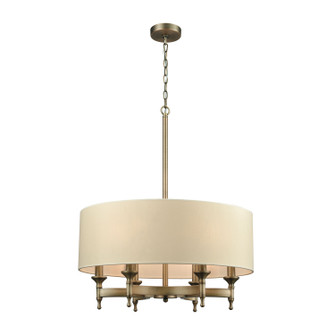 Pembroke Six Light Chandelier in Brushed Antique Brass (45|10264/6)