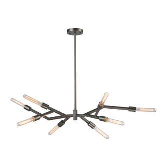 Free Form Eight Light Chandelier in Dark Graphite (45|11857/8)