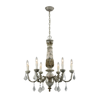 Genevieve Six Light Chandelier in Aged Gray (45|1202-005)