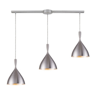 Spun Aluminum Three Light Pendant in Aluminum (45|17042/3L-ALM)