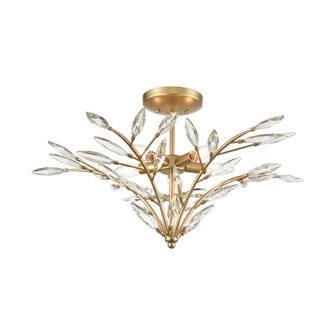 Flora Grace Five Light Semi Flush Mount in Champagne Gold (45|18293/5)