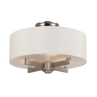 Seven Springs Three Light Semi Flush Mount in Satin Nickel (45|20152/3)