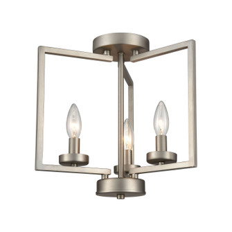 West End Three Light Semi Flush Mount in Brushed Nickel (45|CN240382)