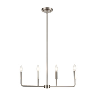 Park Slope Four Light Chandelier in Brushed Nickel (45|CN330422)