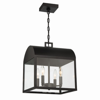 Sawyer Four Light Outdoor Pendant in Satin Black (40|41967-010)