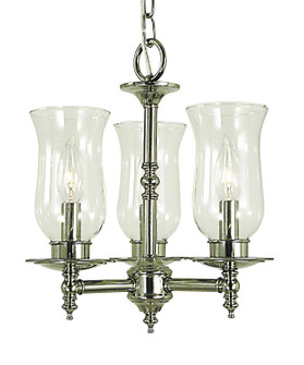 Sheraton Three Light Chandelier in Polished Silver (8|2508 PS)