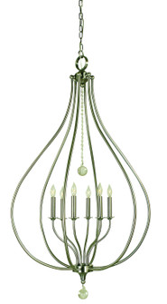 Dewdrop Six Light Pendant in Antique Brass (8|4446 AB)