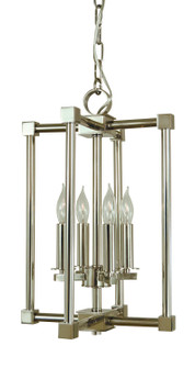 Lexington Four Light Chandelier in Brushed Nickel with Polished Nickel (8|4604 BN/PN)