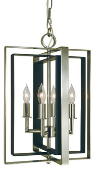 Symmetry Four Light Chandelier in Polished Nickel with Matte Black (8|4860 PN/MBLACK)