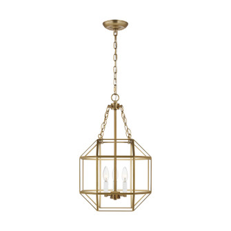 Morrison Three Light Lantern in Satin Brass (454|5179403-848)