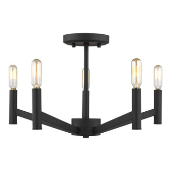 Vector Five Light Semi-Flush Mount in Midnight Black (454|7724305-112)