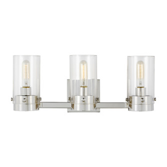 Garrett Three Light Vanity in Polished Nickel (454|CW1003PN)