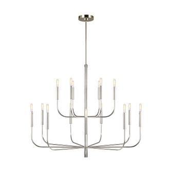 Brianna 15 Light Chandelier in Polished Nickel (454|EC10015PN)