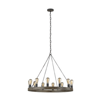 Avenir 12 Light Chandelier in Weathered Oak Wood / Antique Forged Iron (454|F3932/12WOW/AF) Avenir 12 Light Chandelier in Weathered Oak Wood / Antique Forged Iron (454|F3932/12WOW/AF)