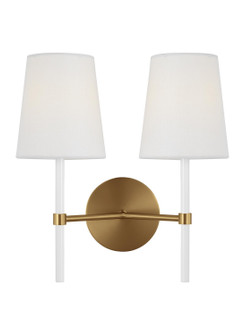 Monroe Two Light Wall Sconce in Burnished Brass (454|KSW1102BBSGW)