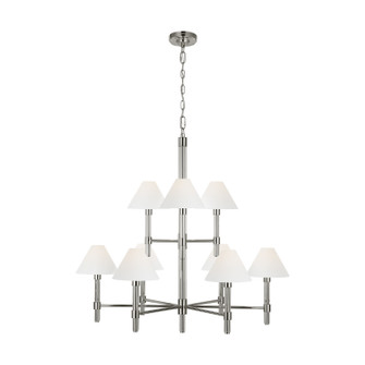 Robert Nine Light Chandelier in Polished Nickel (454|LC1069PN)