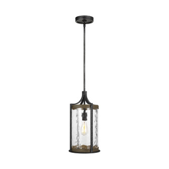 Angelo One Light Pendant in Distressed Weathered Oak / Slate Grey Metal (454|P1511DWK/SGM)